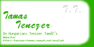 tamas tenczer business card